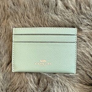 Coach Mint Leather Card Case